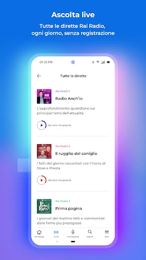 RaiPlay Sound: radio e podcast screenshot