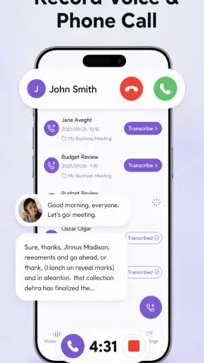 Registratore vocale & Note IA screenshot