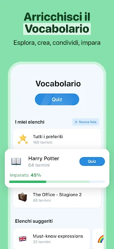 Reverso Traduttore, Dizionario screenshot