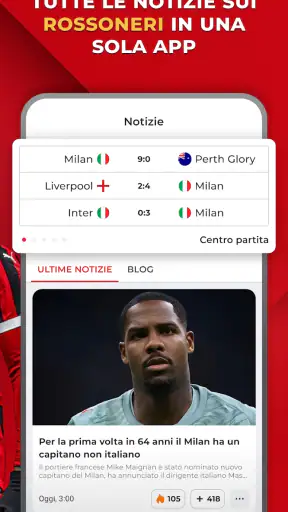 Rossoneri Live – App del Milan screenshot