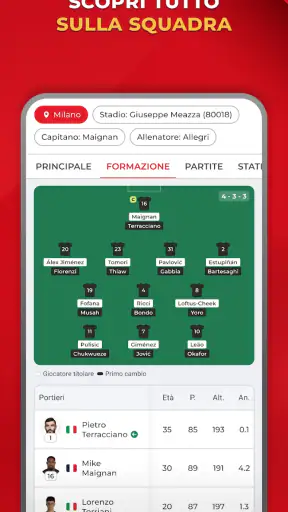 Rossoneri Live – App del Milan screenshot