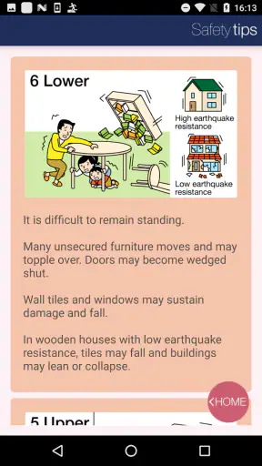 Safety tips screenshot