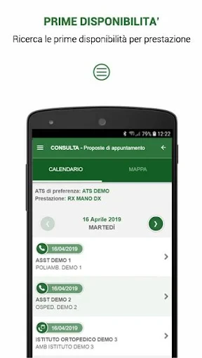 SALUTILE Prenotazioni screenshot