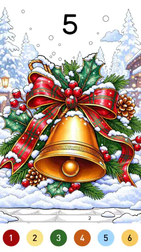 Santa Color By Number Games screenshot