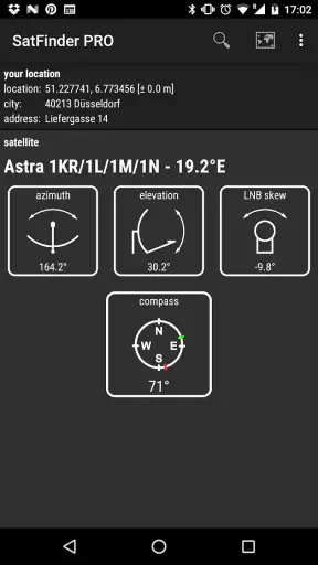 SatFinder pro screenshot