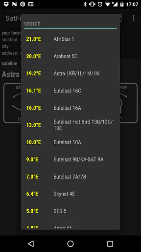 SatFinder pro screenshot