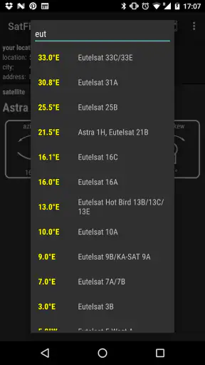 SatFinder pro screenshot