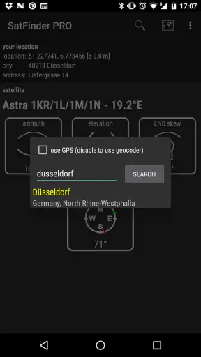 SatFinder pro screenshot
