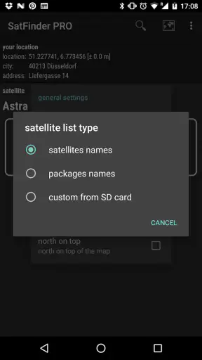 SatFinder pro screenshot