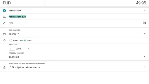 Scadenzario bollette Pro screenshot
