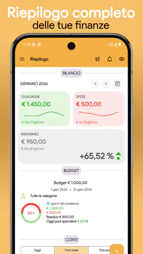 Spese e guadagni — My Budget screenshot