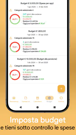 Spese e guadagni — My Budget screenshot