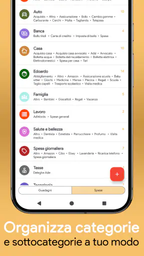 Spese e guadagni — My Budget screenshot