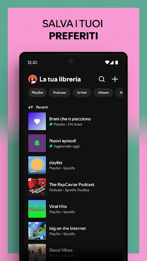 Spotify: musica e podcast screenshot