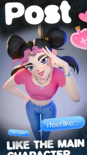 status - sims but social media screenshot