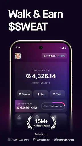 Sweat Wallet: ti premia screenshot