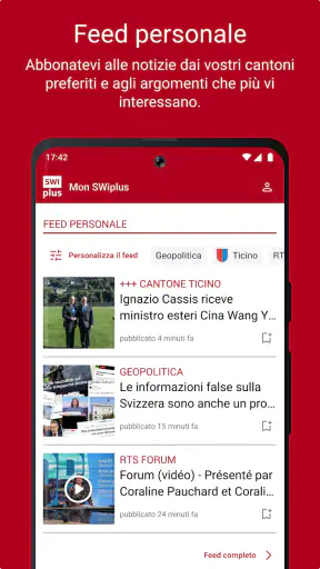 SWIplus di Swissinfo screenshot