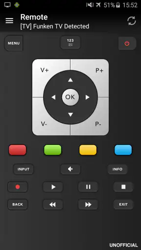 Telecomando per Telefunken TV screenshot
