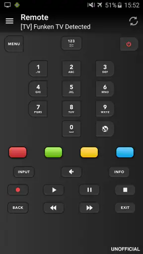 Telecomando per Telefunken TV screenshot