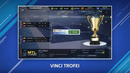 Tennis Manager Mobile screenshot