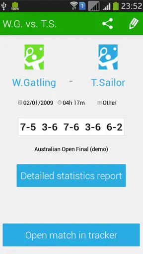 Tennis Math: punteggio e stats screenshot
