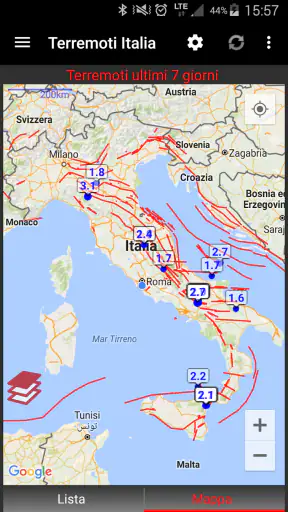 Terremoti Italia screenshot