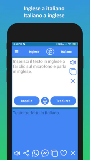 Traduttore inglese italiano screenshot