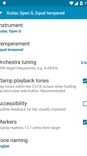 Tuner - gStrings screenshot
