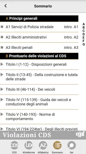Violazioni CDS screenshot
