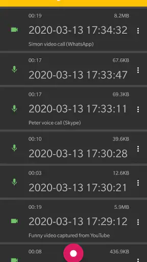 VoIP Recorder & Screen Recorde screenshot
