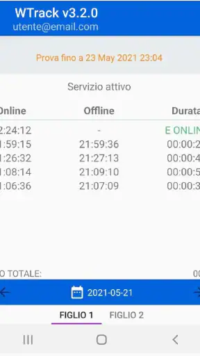 W-Track LastSeen per social screenshot