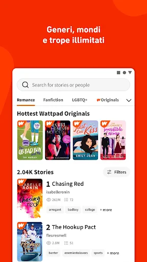 Wattpad: Leggi e Scrivi Storie screenshot
