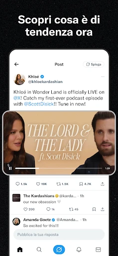 X (Precedentemente Twitter) screenshot