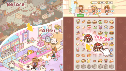 Cat Garden Merge screenshot