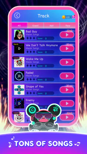Cat Piano Tiles: 音楽ゲーム ボールゲーム screenshot