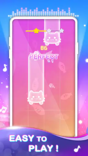 Dreameow Tiles: 可愛い猫の音楽リズムゲーム screenshot