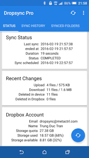 Dropsync PRO Key screenshot