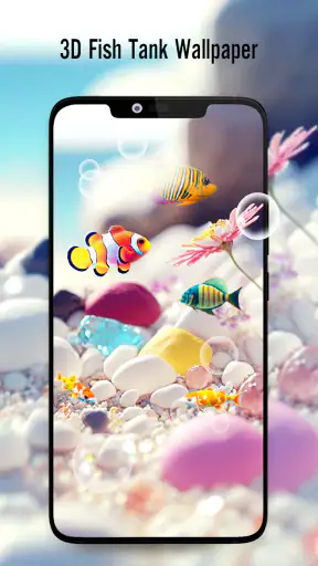 Fish On Screen 3D Wallpaper screenshot
