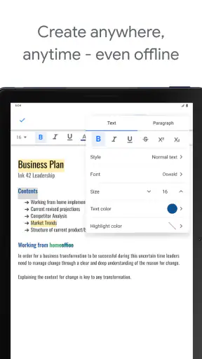 Google ドキュメント screenshot