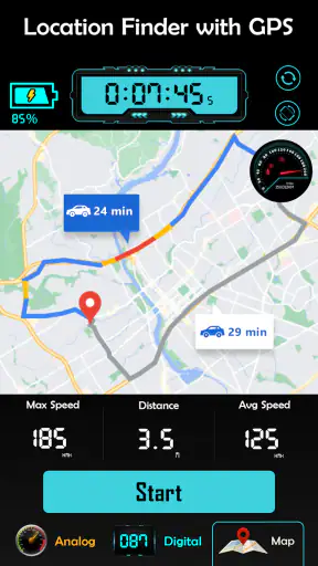 GPS スピードメーター HUD オドメーター screenshot
