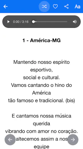 Hinos de clubes de futebol screenshot