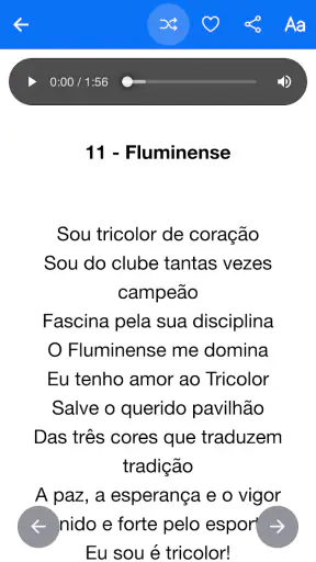 Hinos de clubes de futebol screenshot