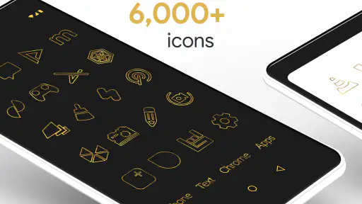Lines Gold Pro - Icon Pack screenshot