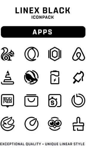 LineX Black Icon Pack screenshot