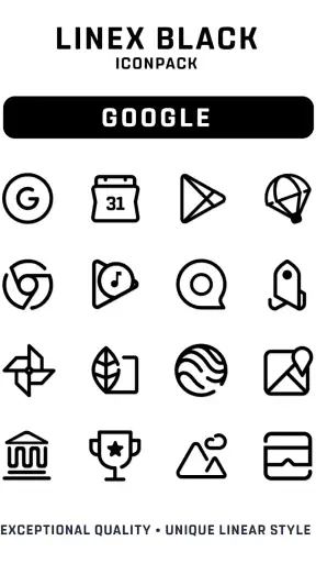 LineX Black Icon Pack screenshot