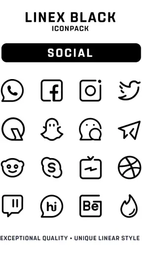 LineX Black Icon Pack screenshot
