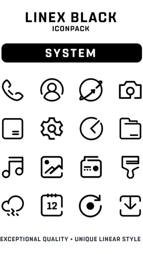 LineX Black Icon Pack screenshot