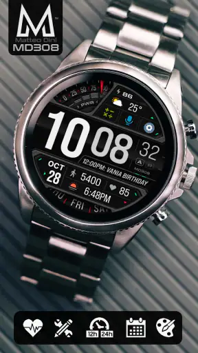 MD308 Digital watch face screenshot