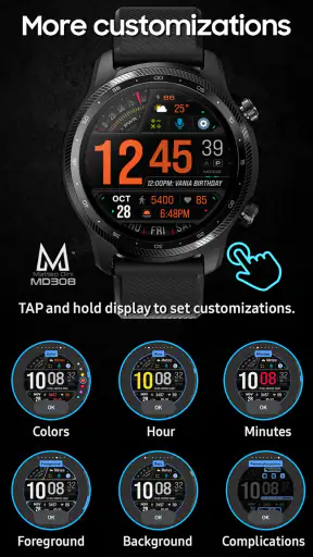 MD308 Digital watch face screenshot