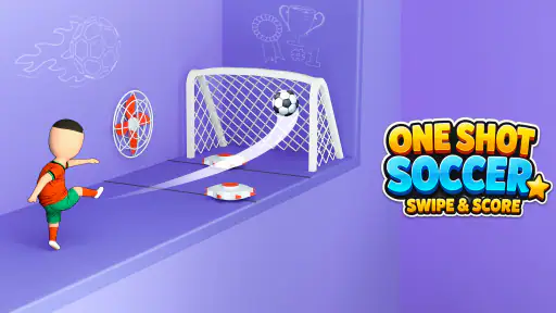 One Shot Soccer: Swipe & Score screenshot